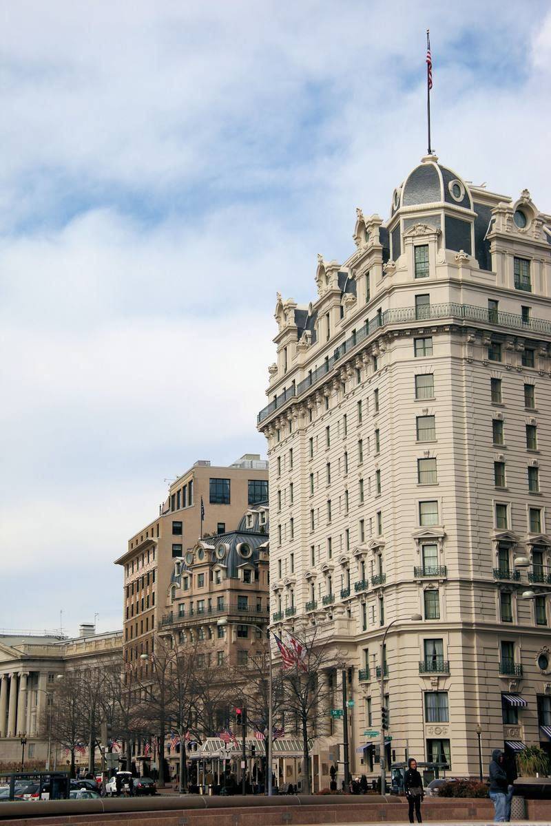 The historic Willard InterContinental Hotel near the National Mall