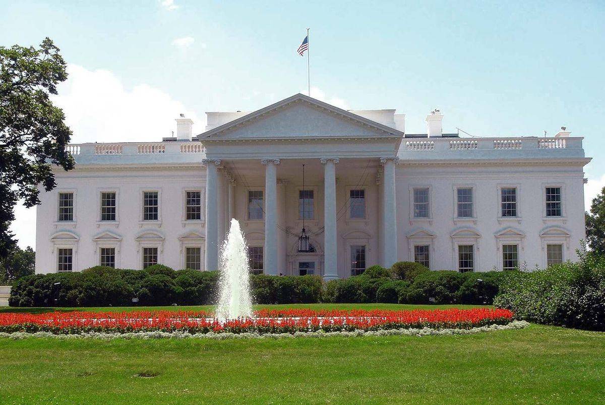 The north facade of the White House